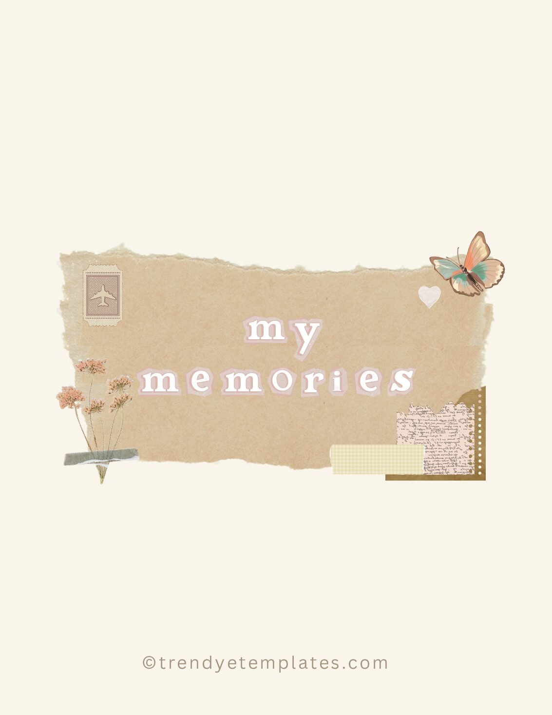 Trendy ETemplates Scrapbook (including 4 pages of cute and vintage stickers)